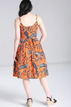 Hell Bunny Rio Dress Orange Hot