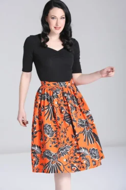 Hell Bunny Rio Skirt Orange Online