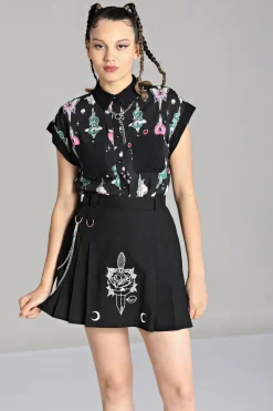 Hell Bunny Roesia Skirt Black New