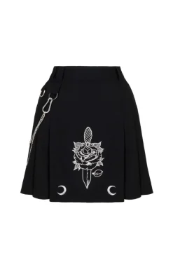Hell Bunny Roesia Skirt Black New
