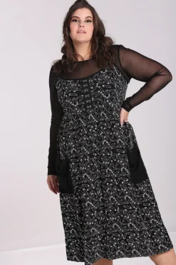 Hell Bunny Safety Pin Dress Black Clearance