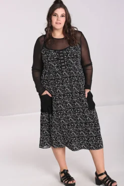 Hell Bunny Safety Pin Dress Black Clearance