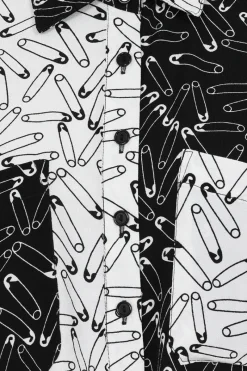 Hell Bunny Safety Pin Shirt Black Best