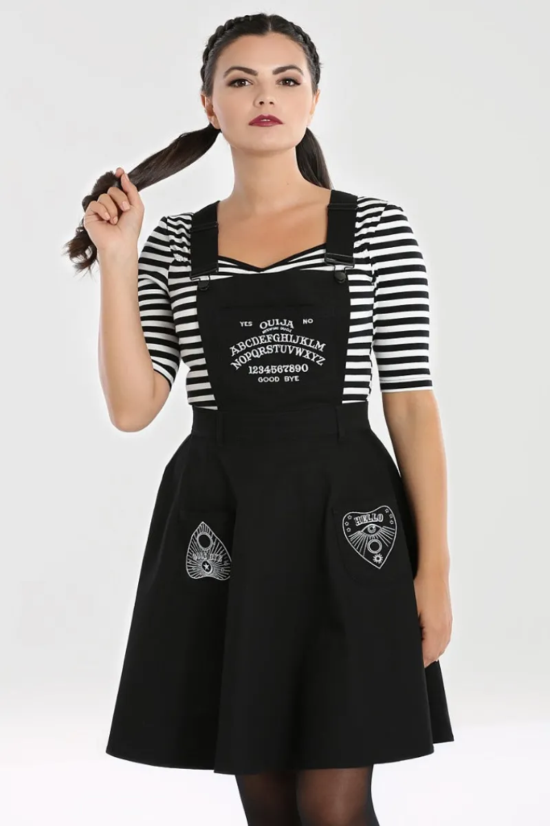 Hell Bunny Samara Pinafore Dress Black Best