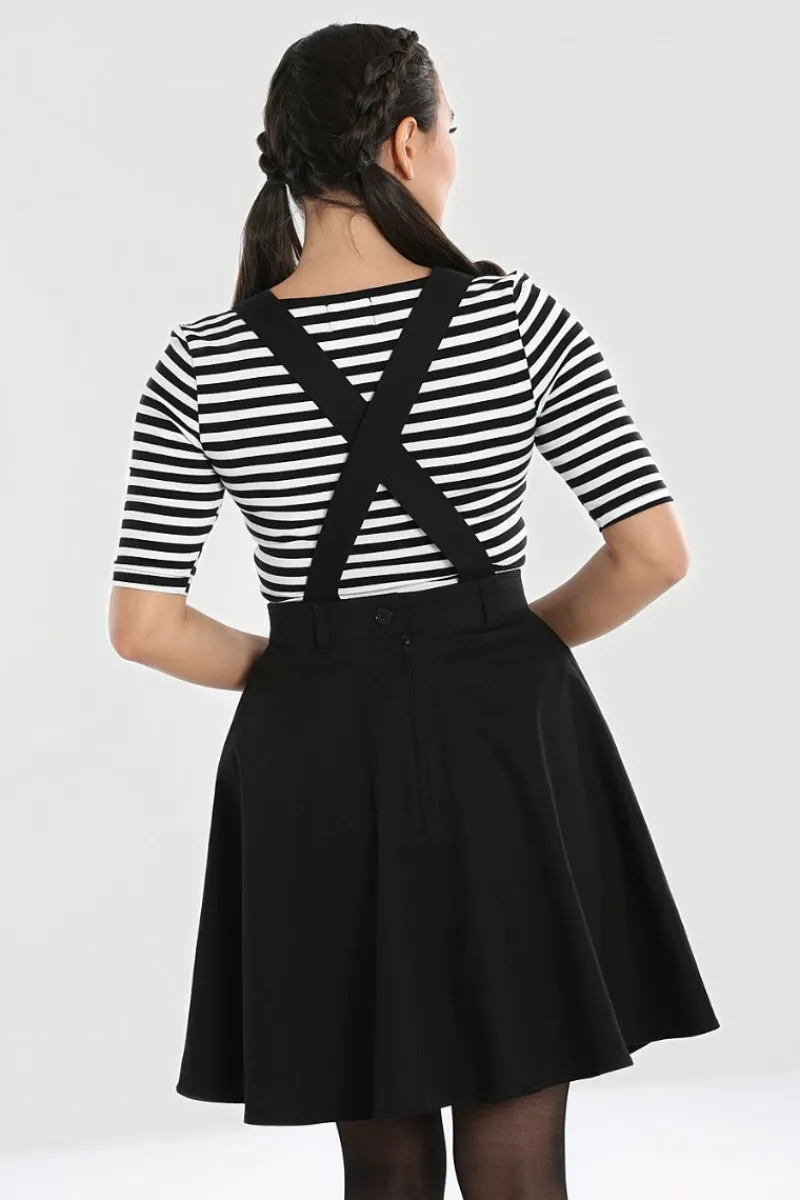 Hell Bunny Samara Pinafore Dress Black Best