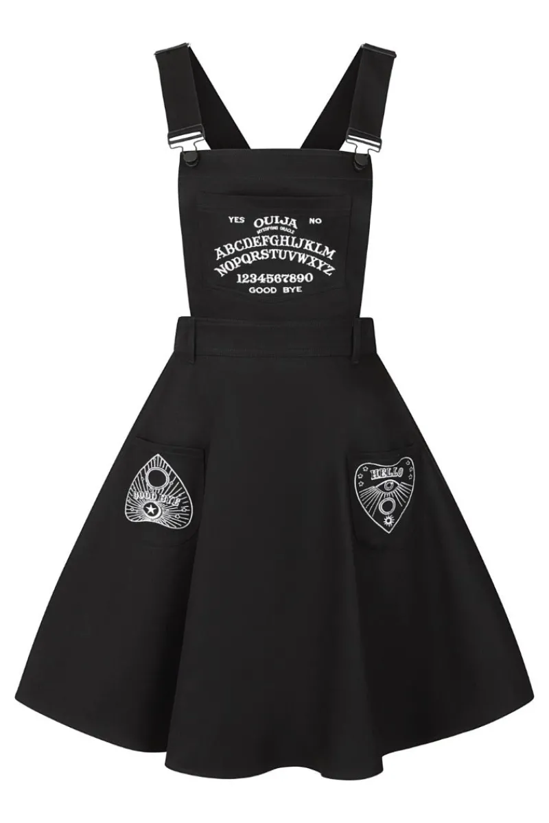 Hell Bunny Samara Pinafore Dress Black Best