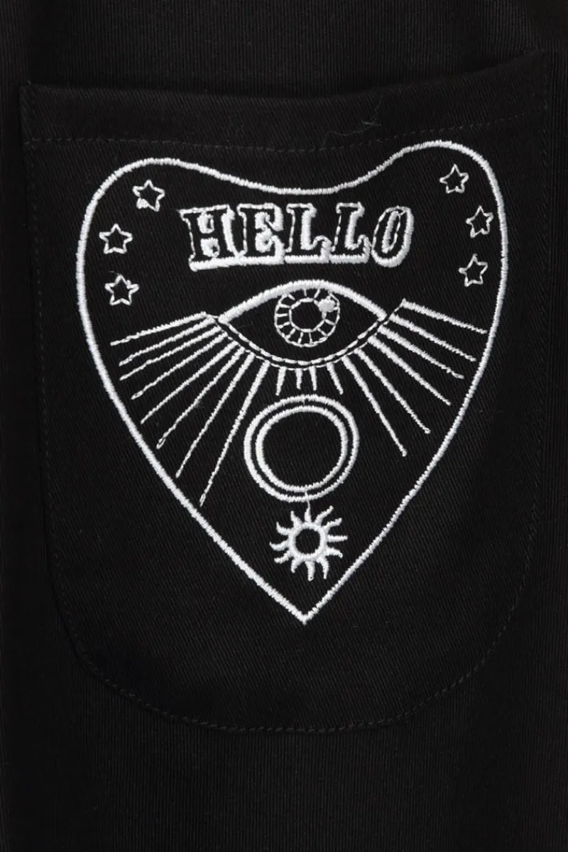 Hell Bunny Samara Pinafore Dress Black Best