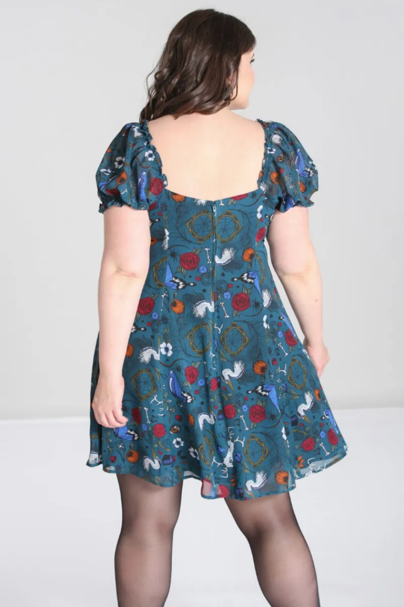 Hell Bunny Sianna Mini Dress Teal Best
