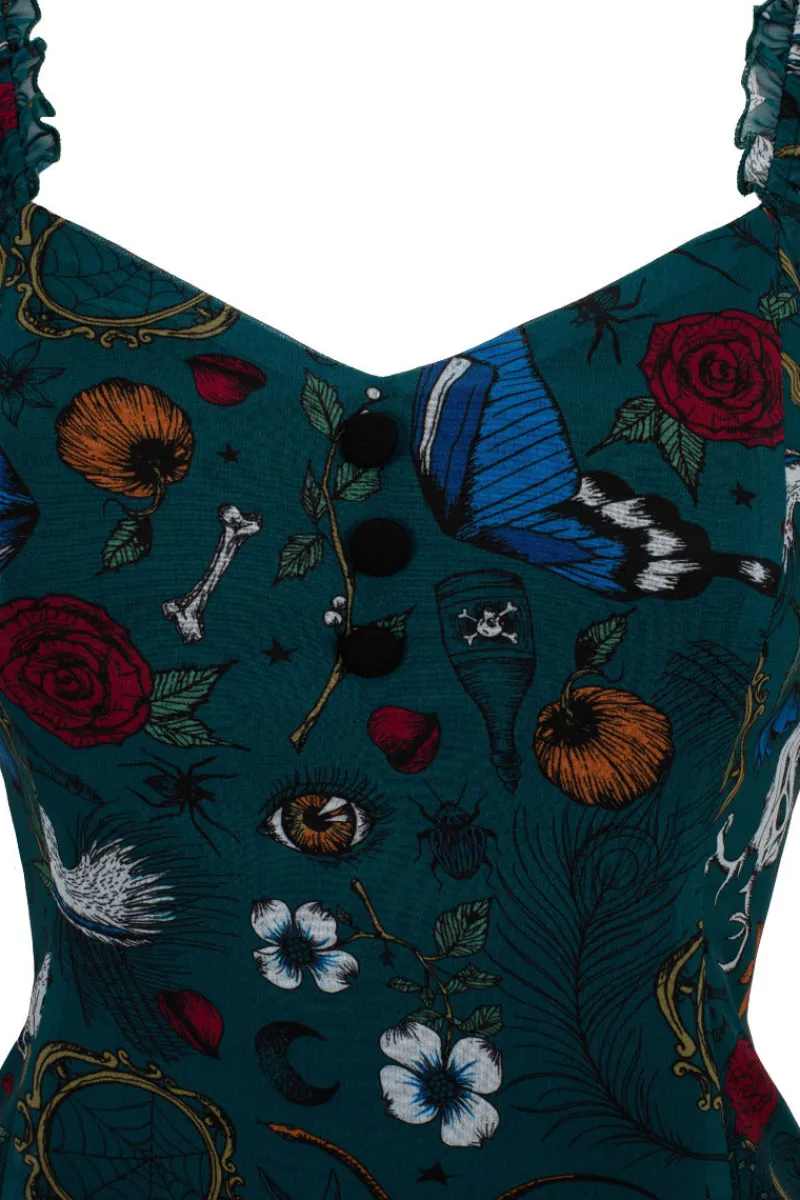 Hell Bunny Sianna Mini Dress Teal Best