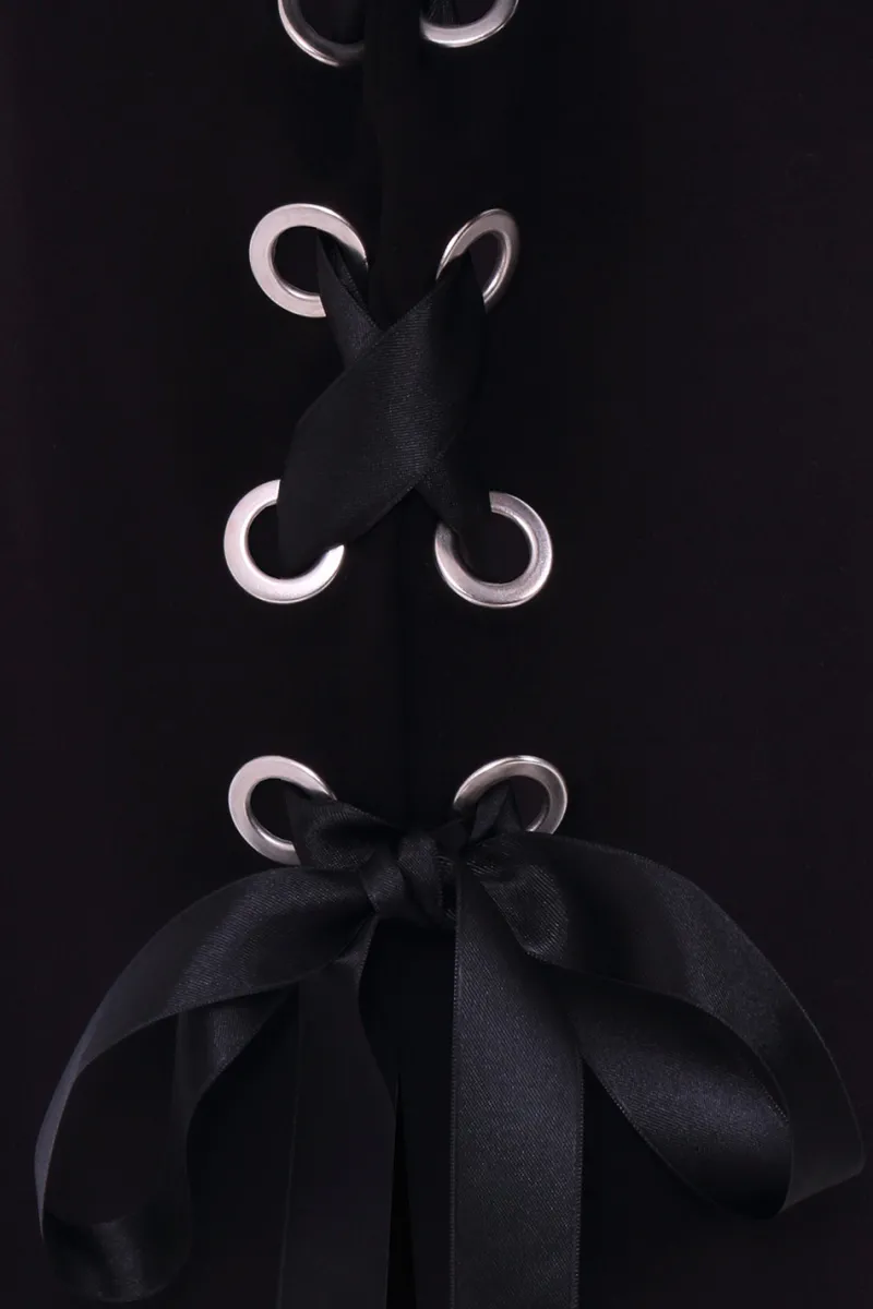 Hell Bunny Skeleton Hoodie Dress Black