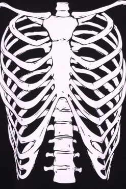 Hell Bunny Skeleton Hoodie Dress Black