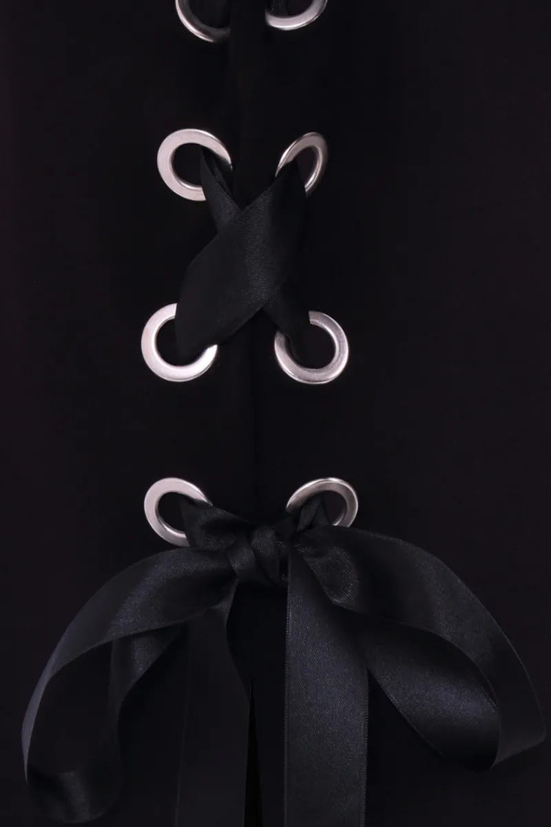 Hell Bunny Skeleton Hoodie Dress Black