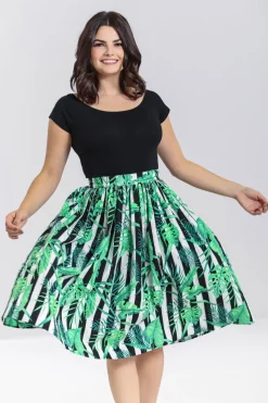 Hell Bunny Solana 50's Skirt Black Hot