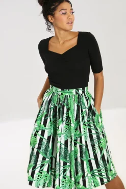 Hell Bunny Solana 50's Skirt Black Hot