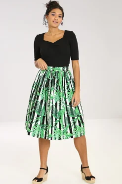 Hell Bunny Solana 50's Skirt Black Hot