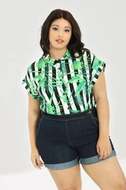 Hell Bunny Solana Shirt Black Discount