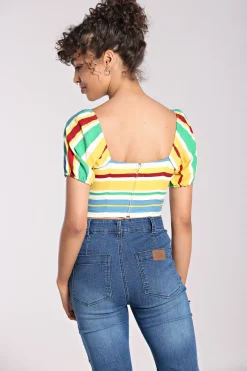 Hell Bunny Solange Crop Top MultiColour Sale