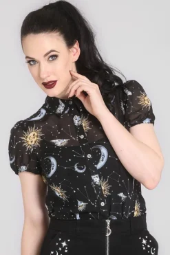 Hell Bunny Solaris Blouse Black