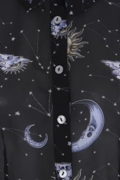 Hell Bunny Solaris Blouse Black