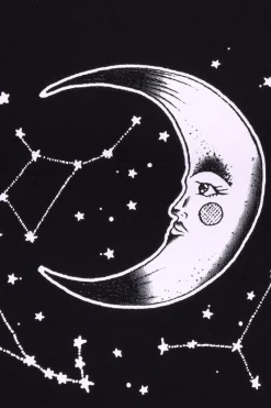 Hell Bunny Solaris Crop Top Black Discount