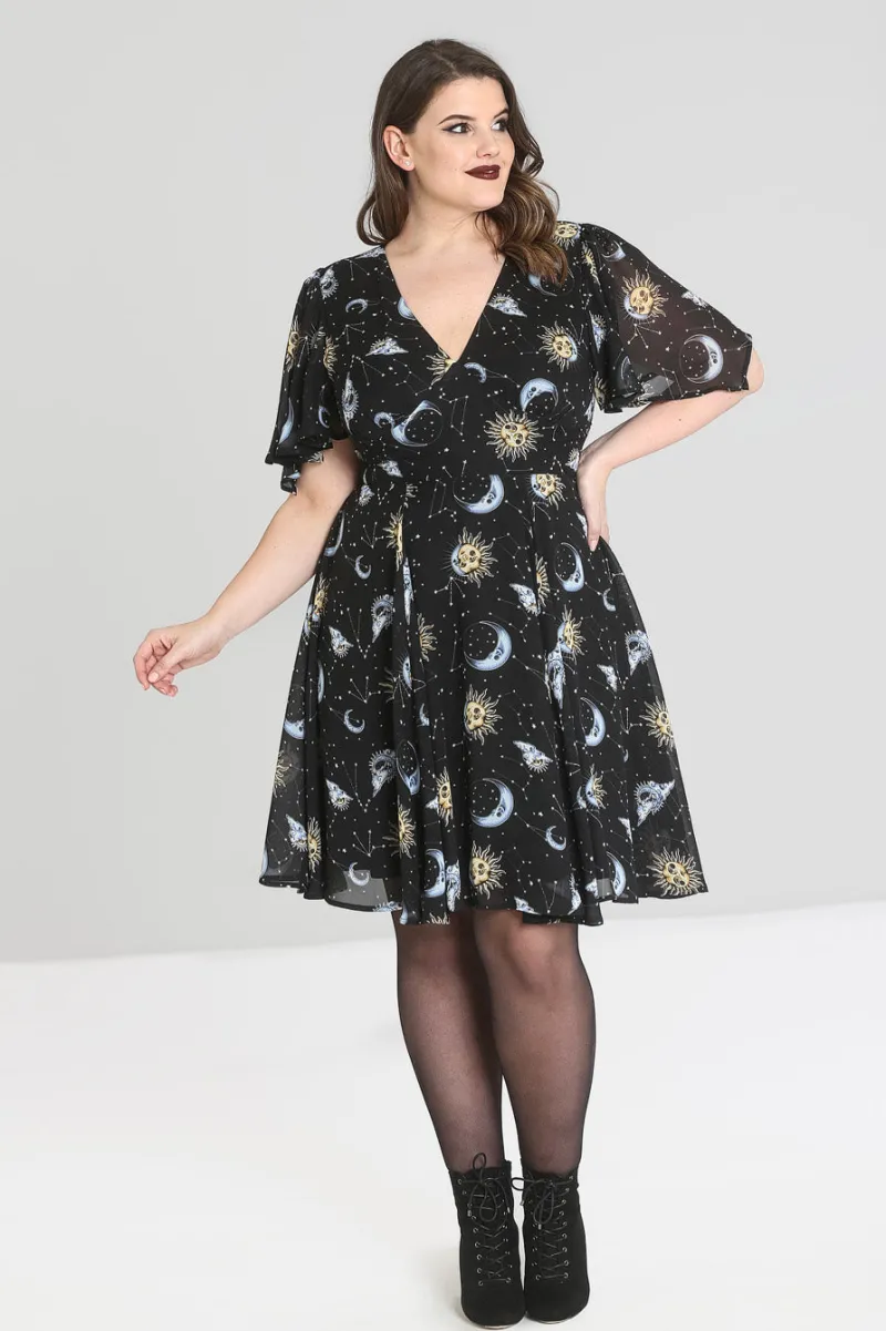 Hell Bunny Solaris Dress Black