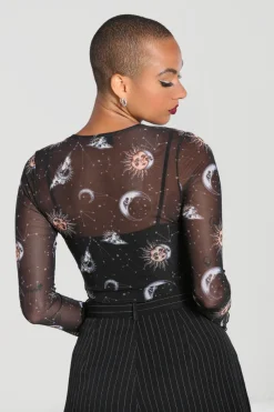 Hell Bunny Solaris Mesh Top Black Online