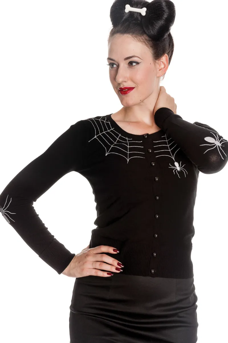 Hell Bunny Spider Cardigan Black Discount