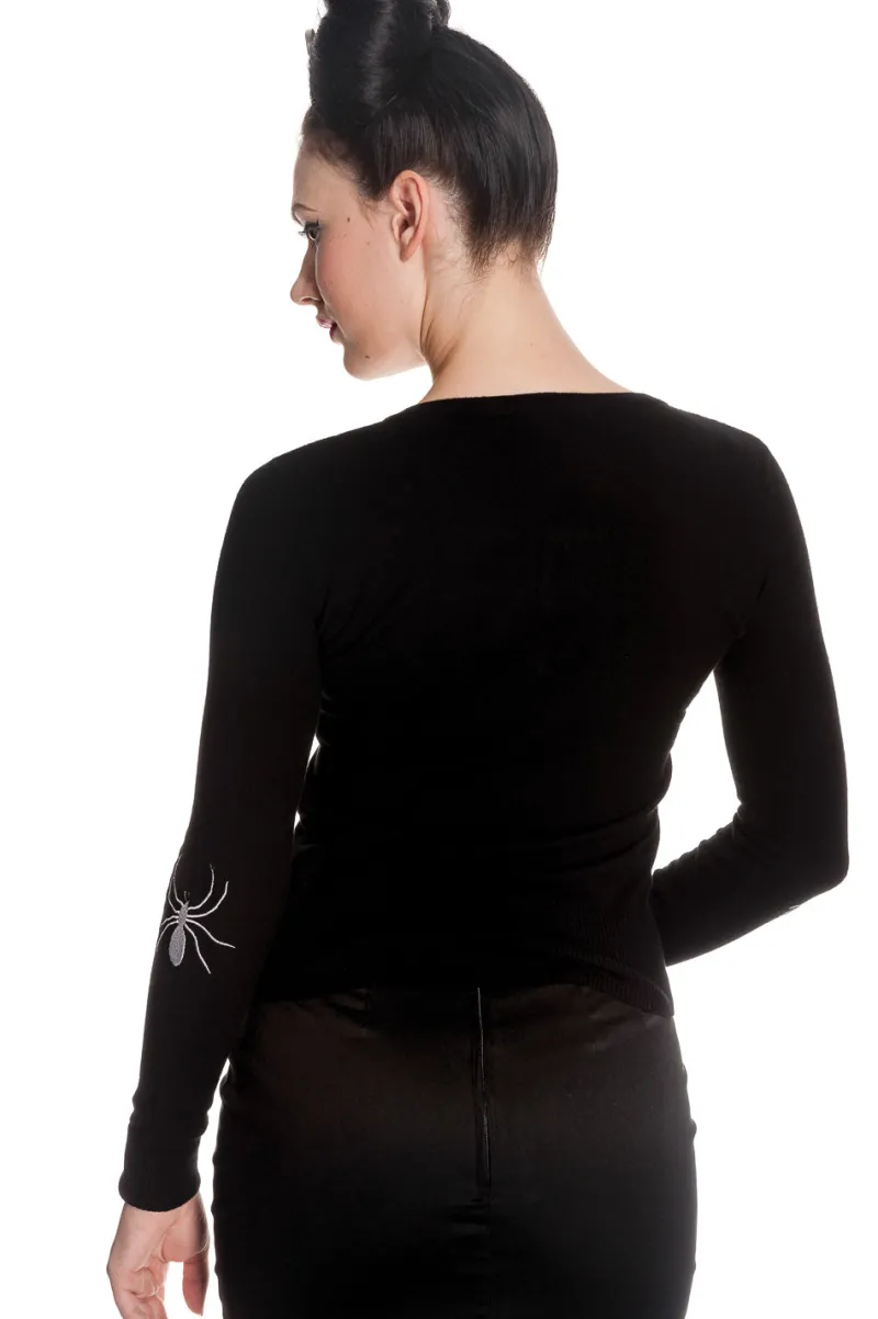 Hell Bunny Spider Cardigan Black Discount