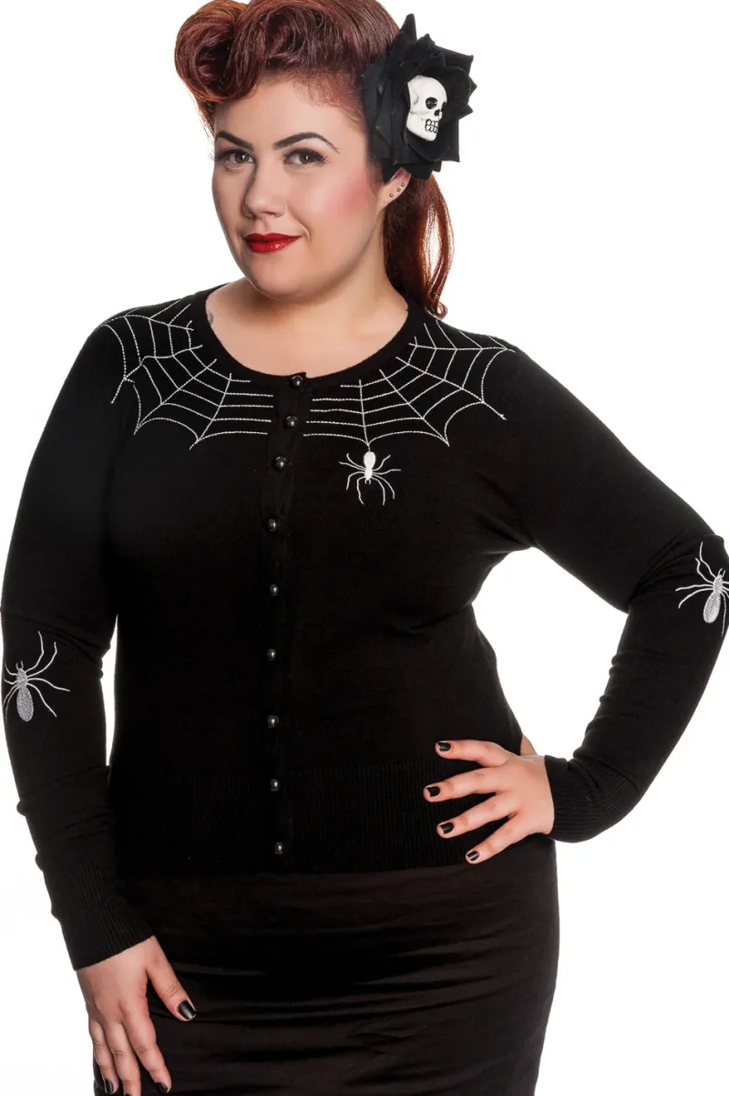 Hell Bunny Spider Cardigan Black Discount
