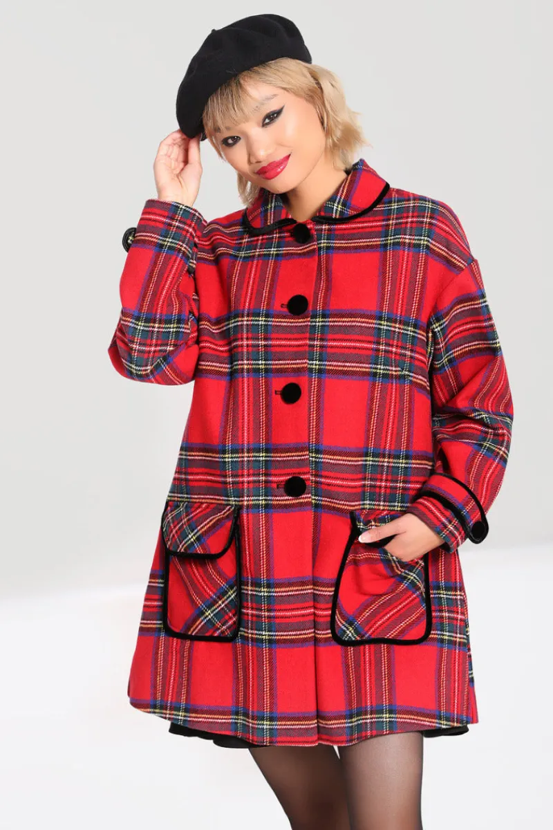 Hell Bunny Stanley Coat Red Hot