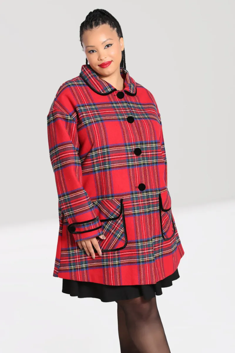 Hell Bunny Stanley Coat Red Hot