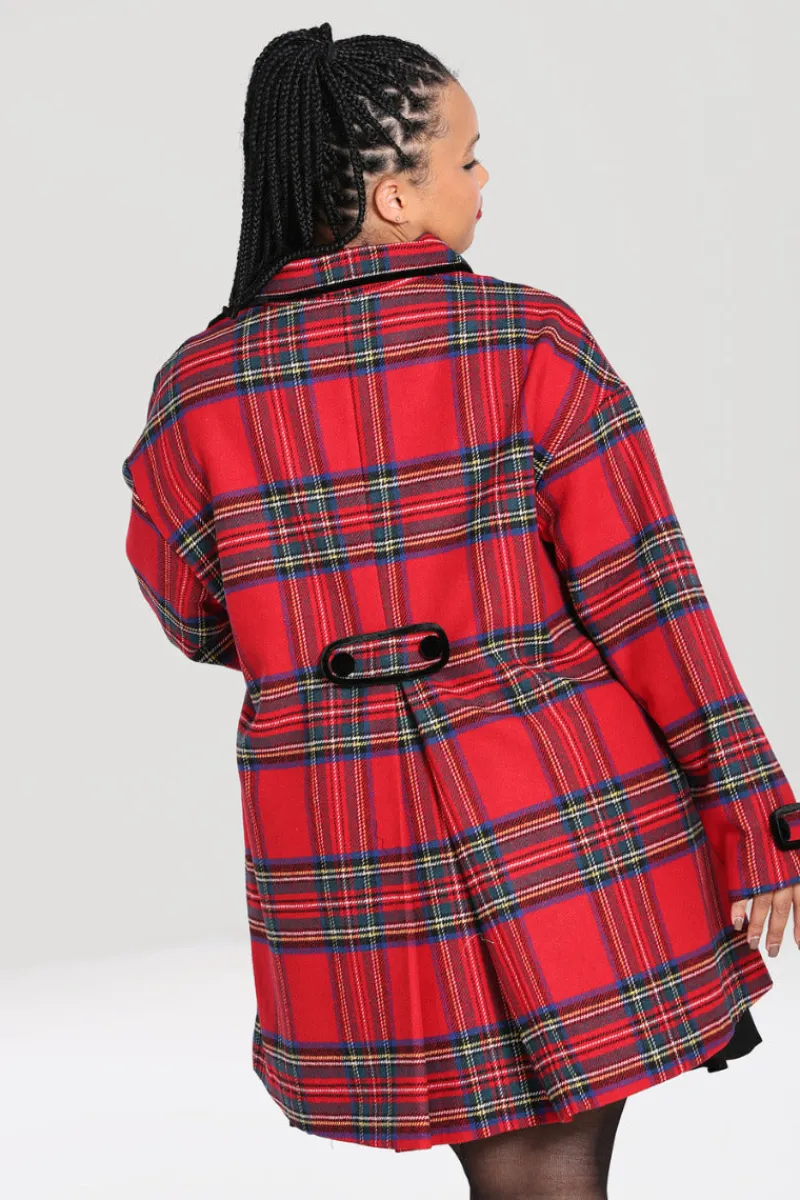 Hell Bunny Stanley Coat Red Hot