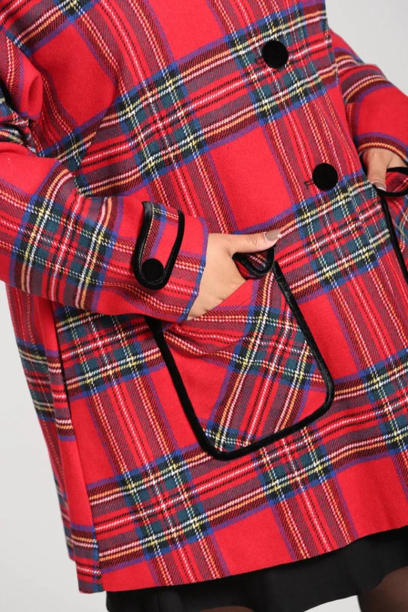 Hell Bunny Stanley Coat Red Hot