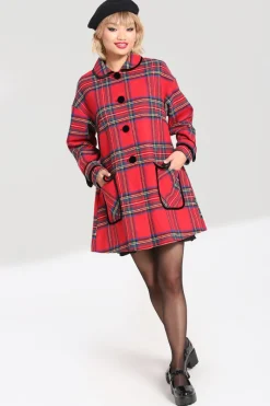 Hell Bunny Stanley Coat Red Hot