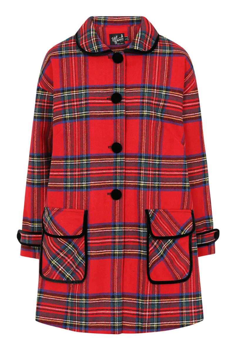 Hell Bunny Stanley Coat Red Hot
