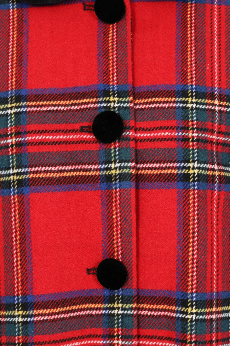 Hell Bunny Stanley Coat Red Hot