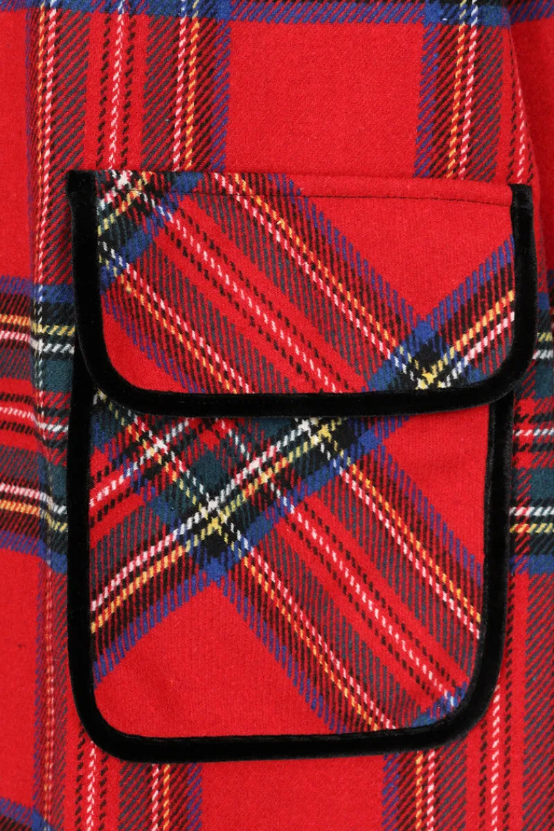 Hell Bunny Stanley Coat Red Hot