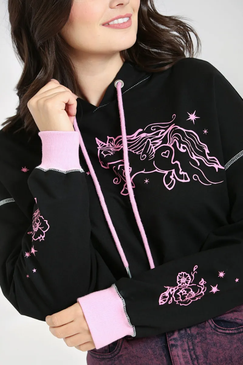 Hell Bunny Star Catcher Hoodie Black Hot