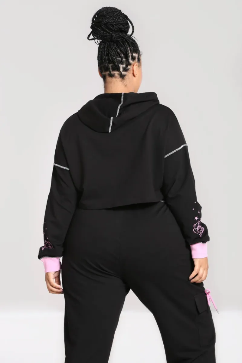 Hell Bunny Star Catcher Hoodie Black Hot