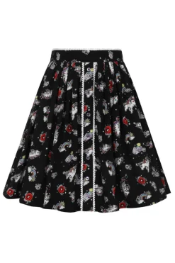 Hell Bunny Star Catcher Mini Skirt Black New