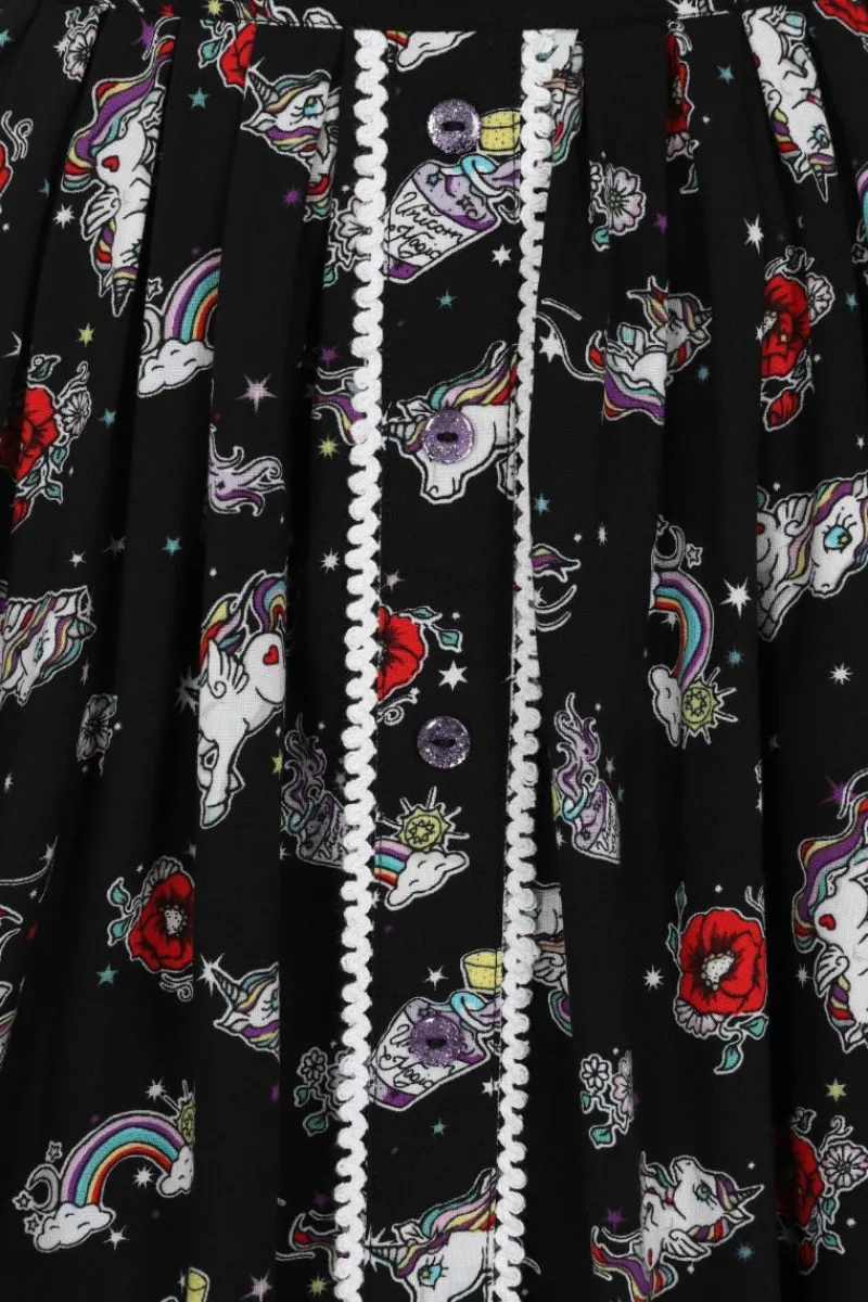 Hell Bunny Star Catcher Mini Skirt Black New