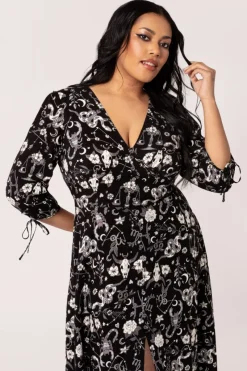 Hell Bunny Star Sign Midi Dress Black Outlet