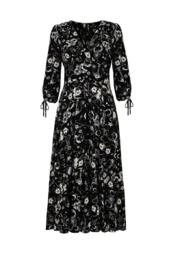 Hell Bunny Star Sign Midi Dress Black Outlet