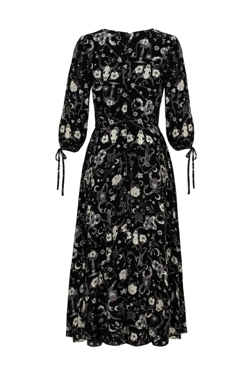 Hell Bunny Star Sign Midi Dress Black Outlet