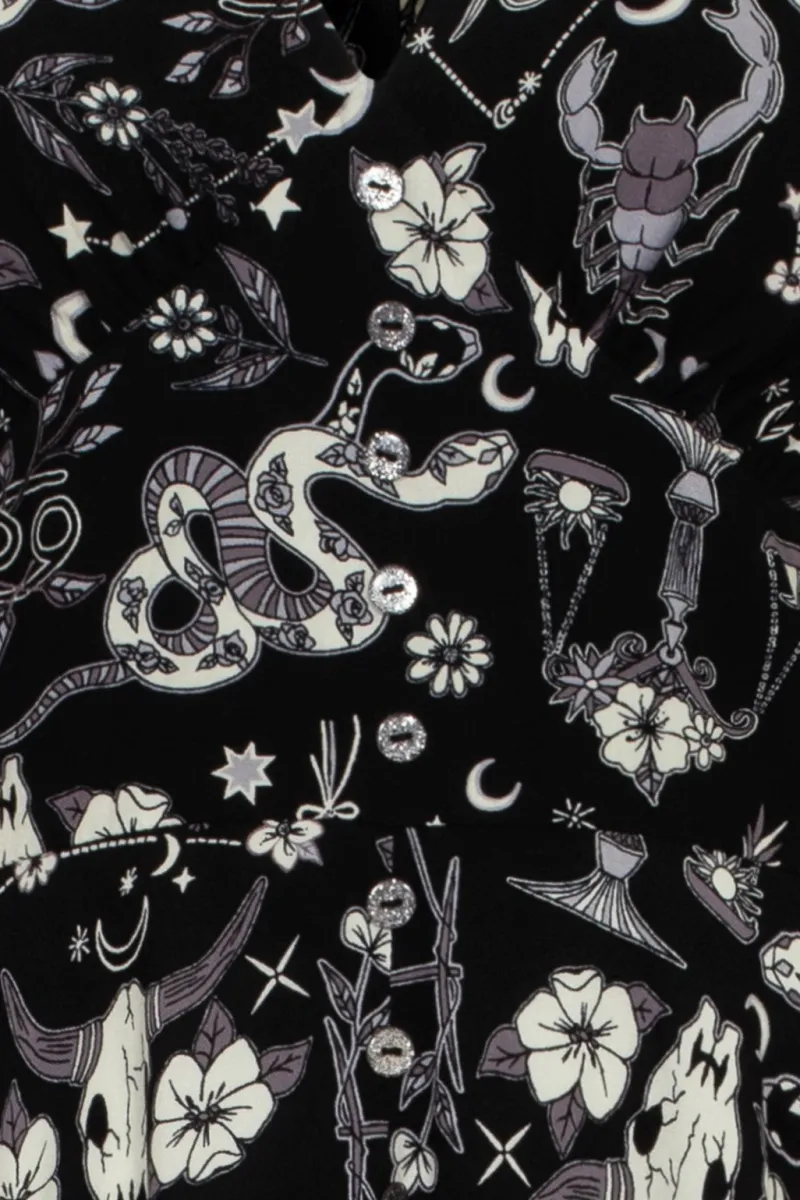 Hell Bunny Star Sign Midi Dress Black Outlet