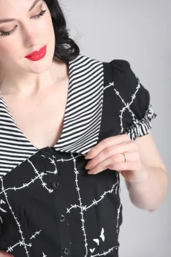 Hell Bunny Stitches Blouse Clearance