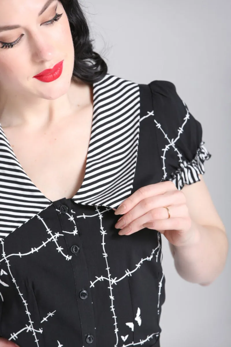 Hell Bunny Stitches Blouse Clearance