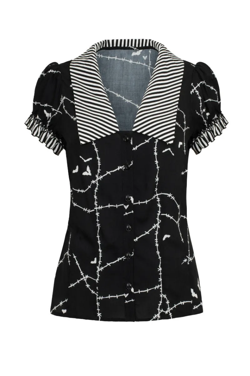 Hell Bunny Stitches Blouse Clearance