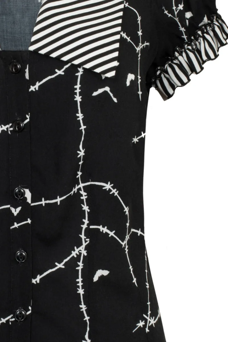 Hell Bunny Stitches Blouse Clearance