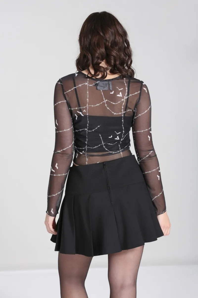 Hell Bunny Stitches Mesh Top Black Online
